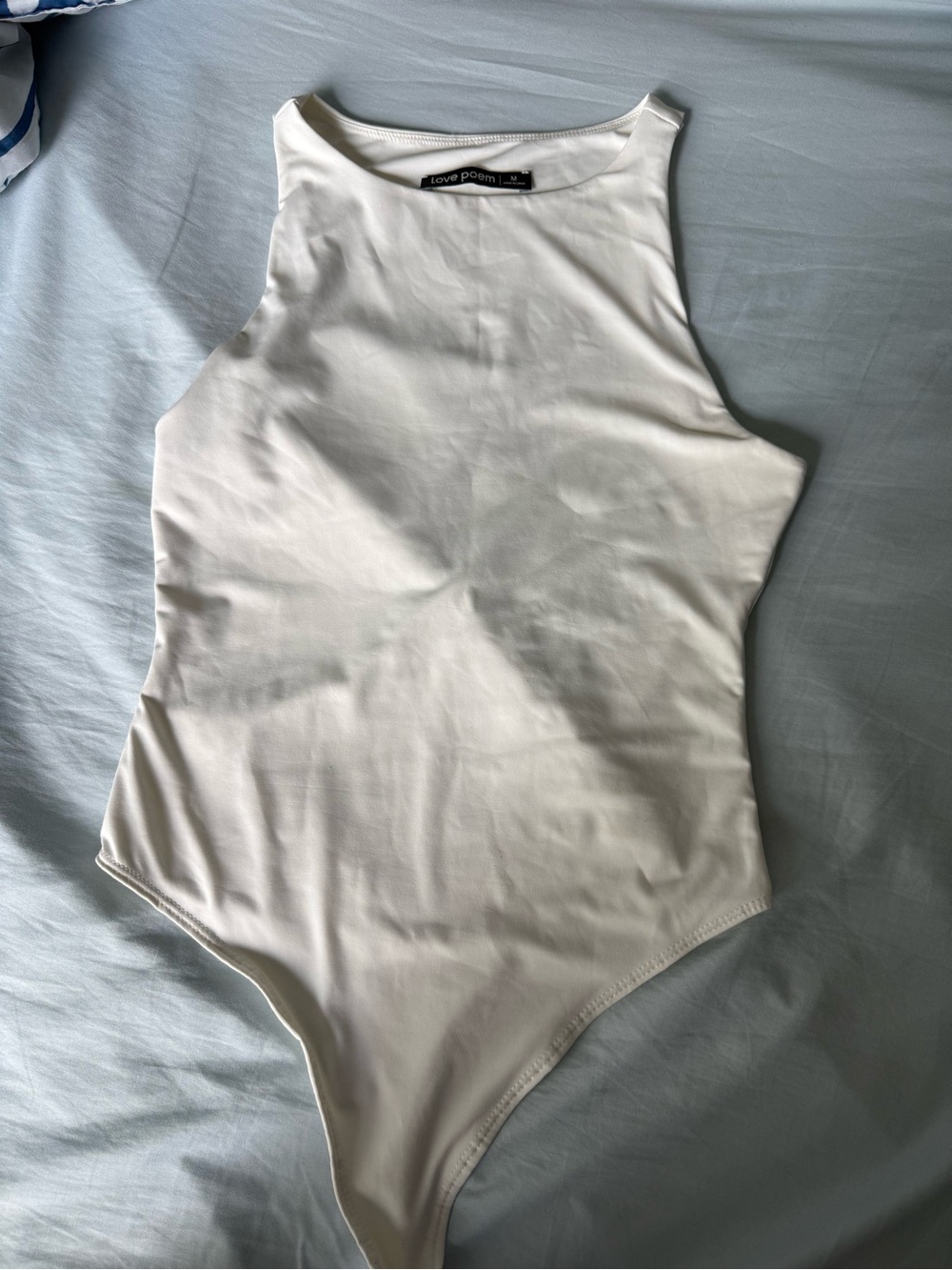 Love Poem White High Neck Bodysuit